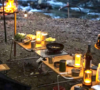 Portable wireless LED lantern with charging station