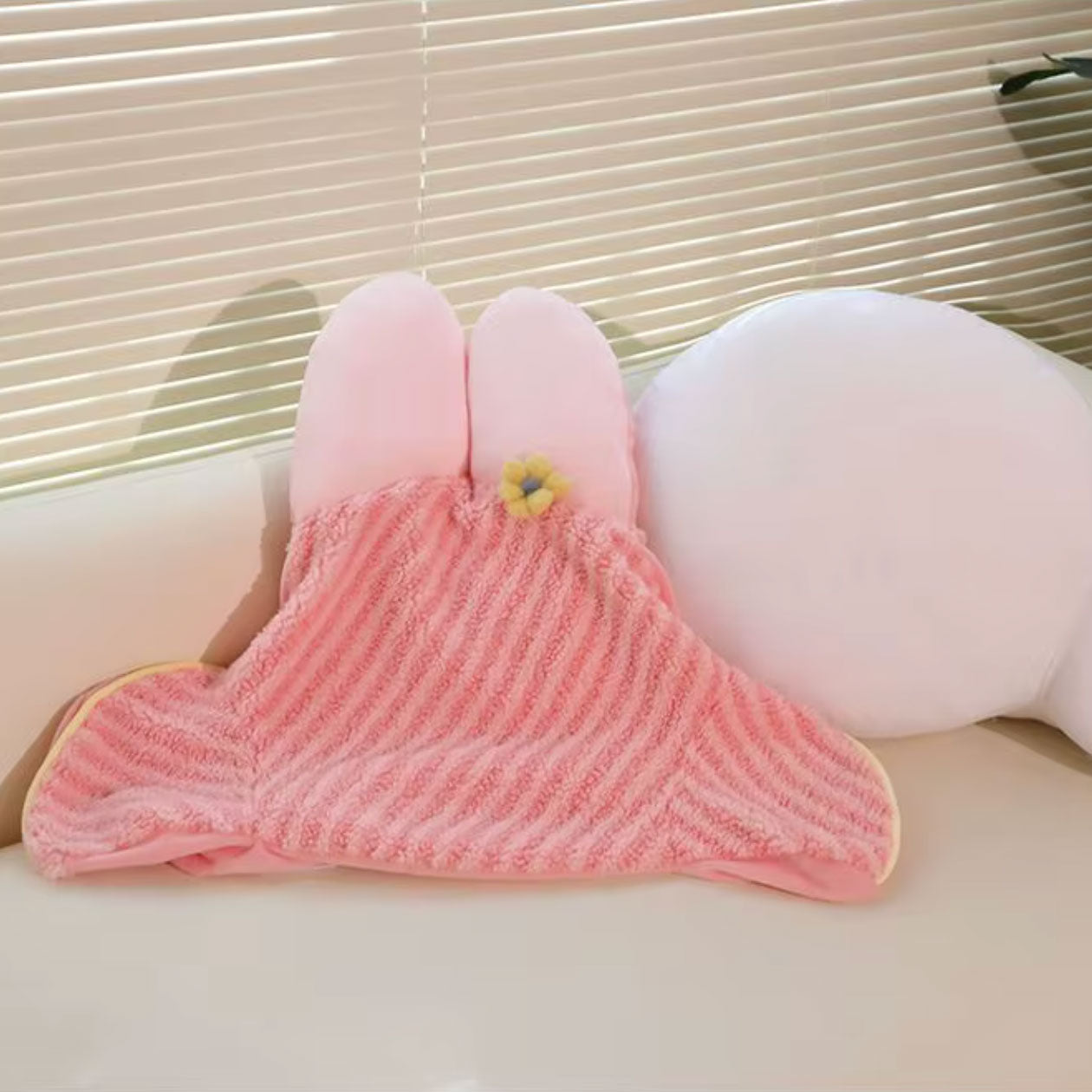 Rabbit Throw Pillow – Cute Bunny Shaped Cushion | Madigas