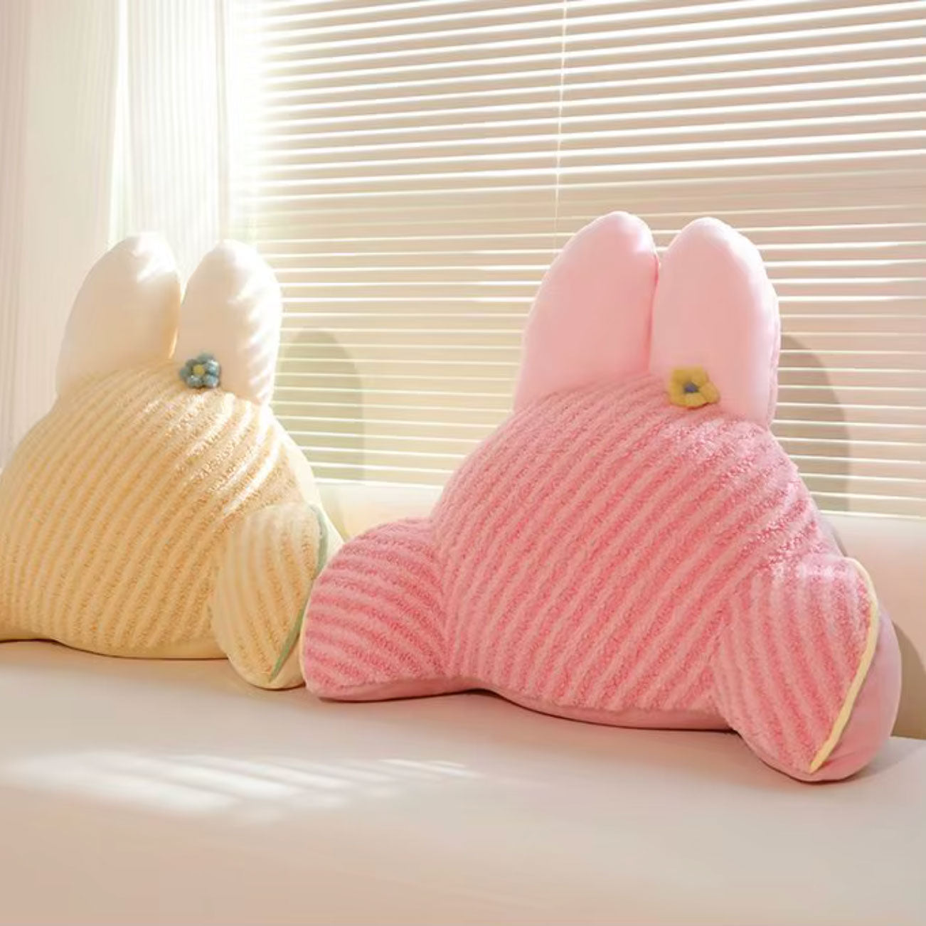 Rabbit Throw Pillow – Cute Bunny Shaped Cushion | Madigas