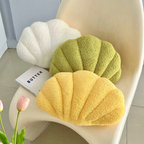 Pastel Shell Cushion – Fluffy Bouclé Plush Pillow | Madigas