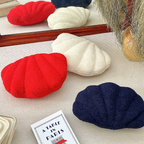 Pastel Shell Cushion – Fluffy Bouclé Plush Pillow | Madigas