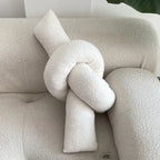 Nordic Bouclé Abstract Cushion – Minimalist Plush Pillow | Madigas