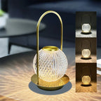 Designer table lighting with crystal effect