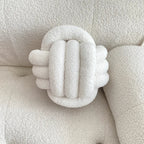 Nordic Bouclé Abstract Cushion – Minimalist Plush Pillow | Madigas
