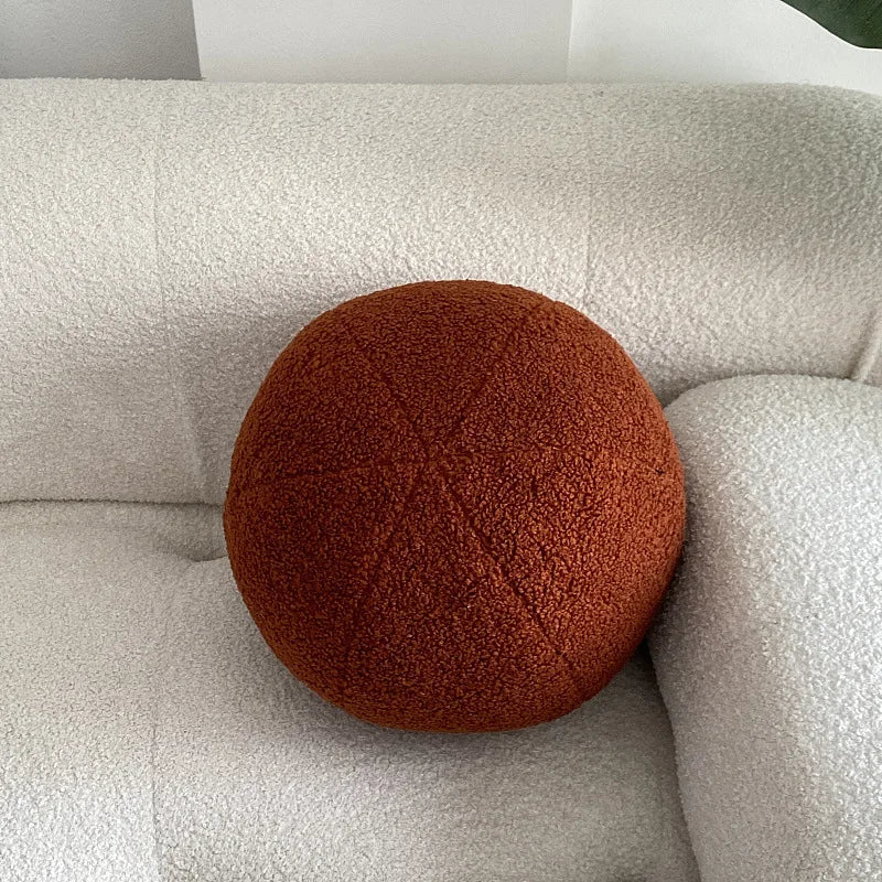 Nordic Bouclé Abstract Cushion – Minimalist Plush Pillow | Madigas