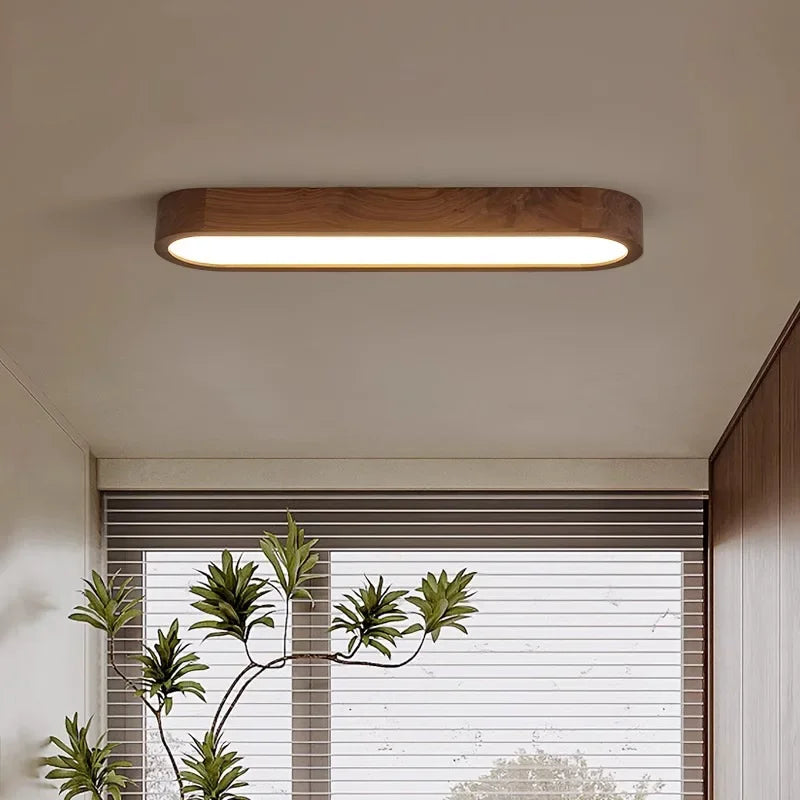 Energy-saving wood LED ceiling lamp