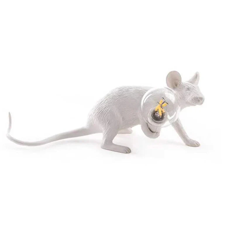 Modern LED Animal Table Lamps: Resin Rat, Cat and Squirrel Night Lights