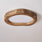 Rustic LED ceiling lamp with wood look - Auralog