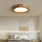 Rustic LED ceiling lamp with wood look - Auralog