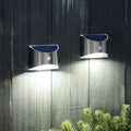 LED Solar Cell Wall Light (Downlight), 2 pieces. Stainless Steel