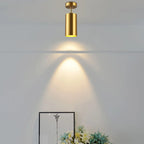 Modern swiveling LED ceiling light in gold – Adjustable lighting for living and working areas
