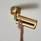 Modern swiveling LED ceiling light in gold – Adjustable lighting for living and working areas