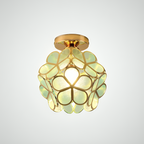 Retro-style PVC ceiling lamp – floral pattern for a unique look