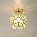 Retro-style PVC ceiling lamp – floral pattern for a unique look