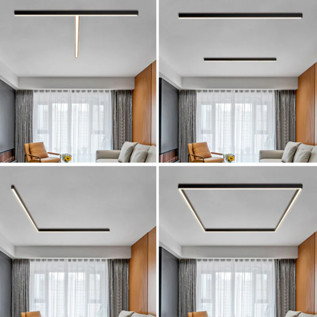 Industrial linear LED ceiling lamp - Stratum