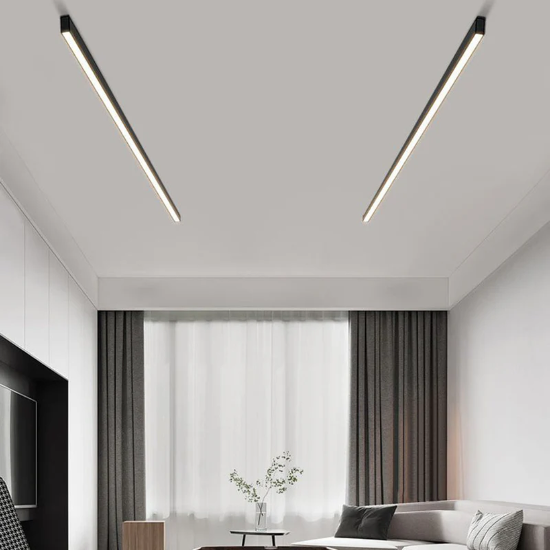 Industrial linear LED ceiling lamp - Stratum