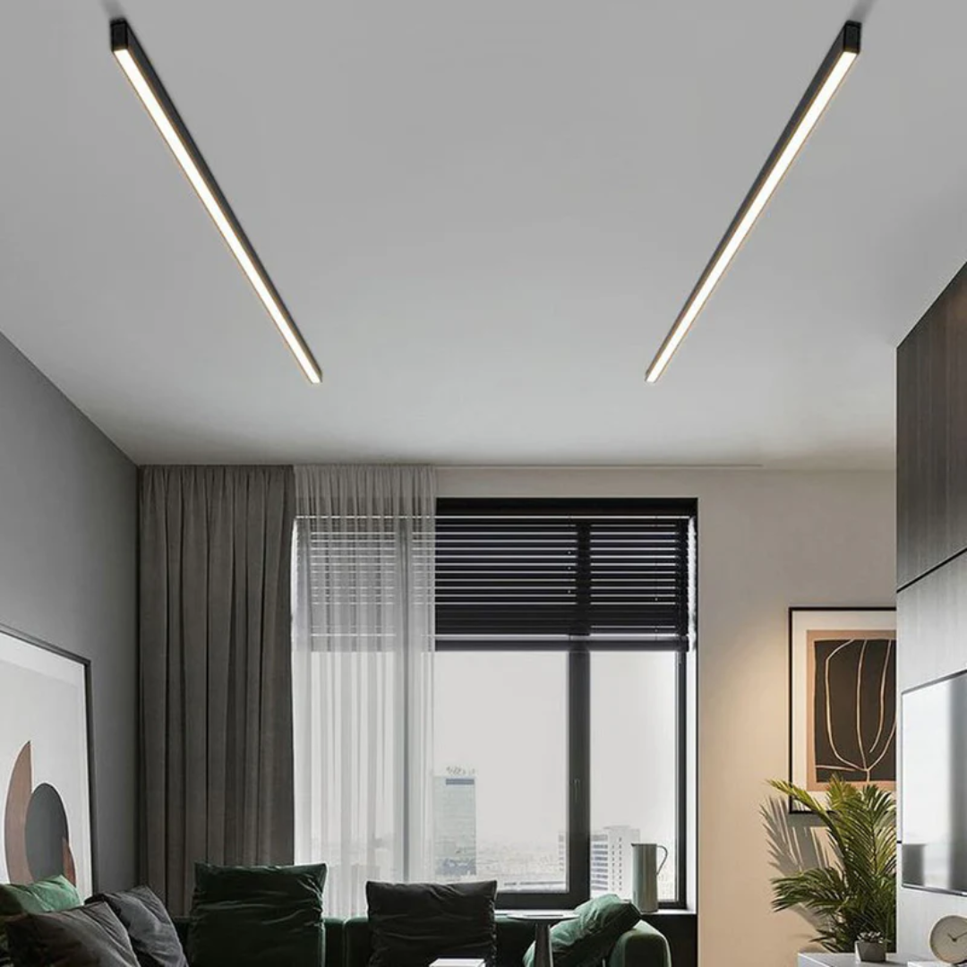 Industrial linear LED ceiling lamp - Stratum