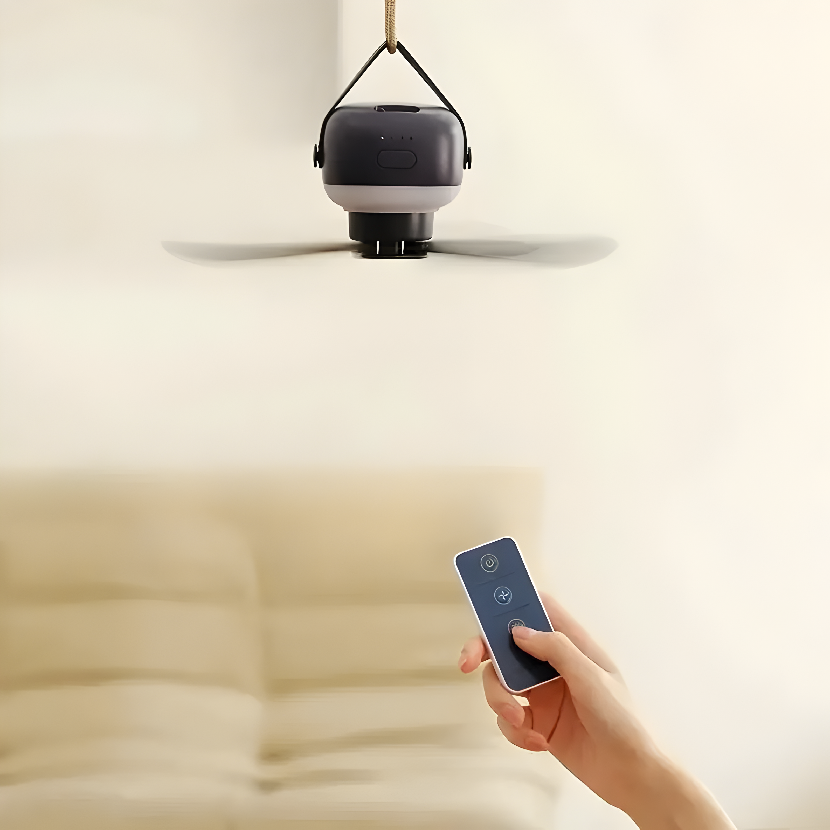 BreezeNova - PortaHaus Lamp Ceiling Fan Light with Remote Control