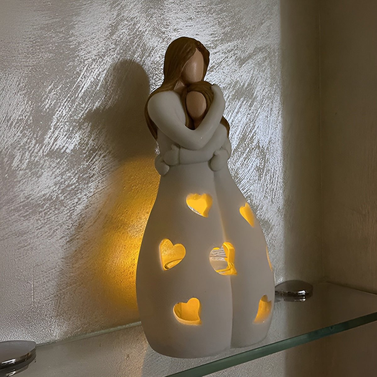 Mother-Daughter Figurine Flickering Candle Holder - LoveGlow