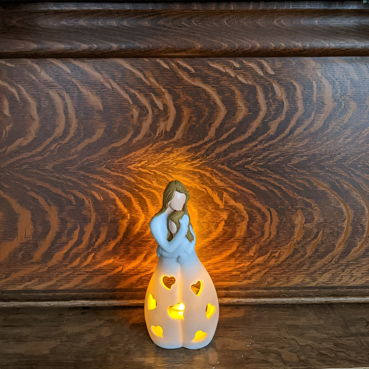 Mother-Daughter Figurine Flickering Candle Holder - LoveGlow