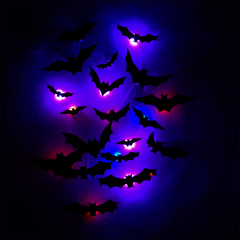 3D Bat LED Wall Decoration — Turn your home into the spookiest Halloween stage with realistic flight illusions!