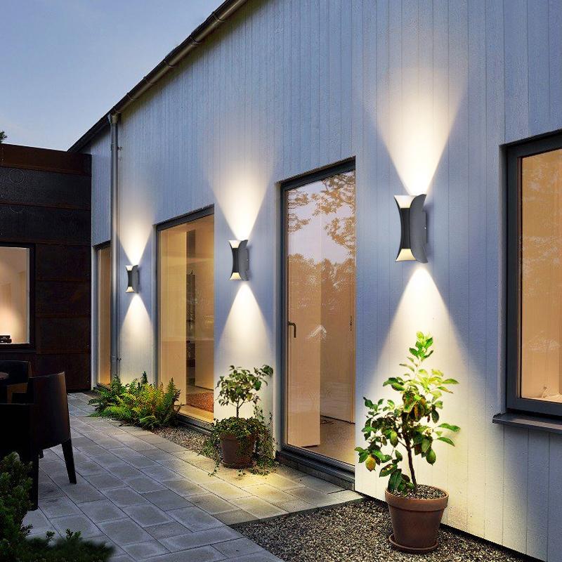 Elegant waterproof LED lamps with curved shape for the garden