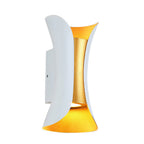 Elegant waterproof LED lamps with curved shape for the garden