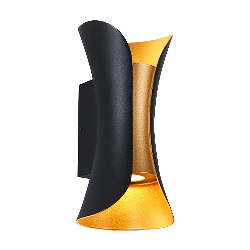 Elegant waterproof LED lamps with curved shape for the garden