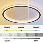 LunaNova - Modern LED ceiling light metal/acrylic for living and bedrooms, Madigas black/white design