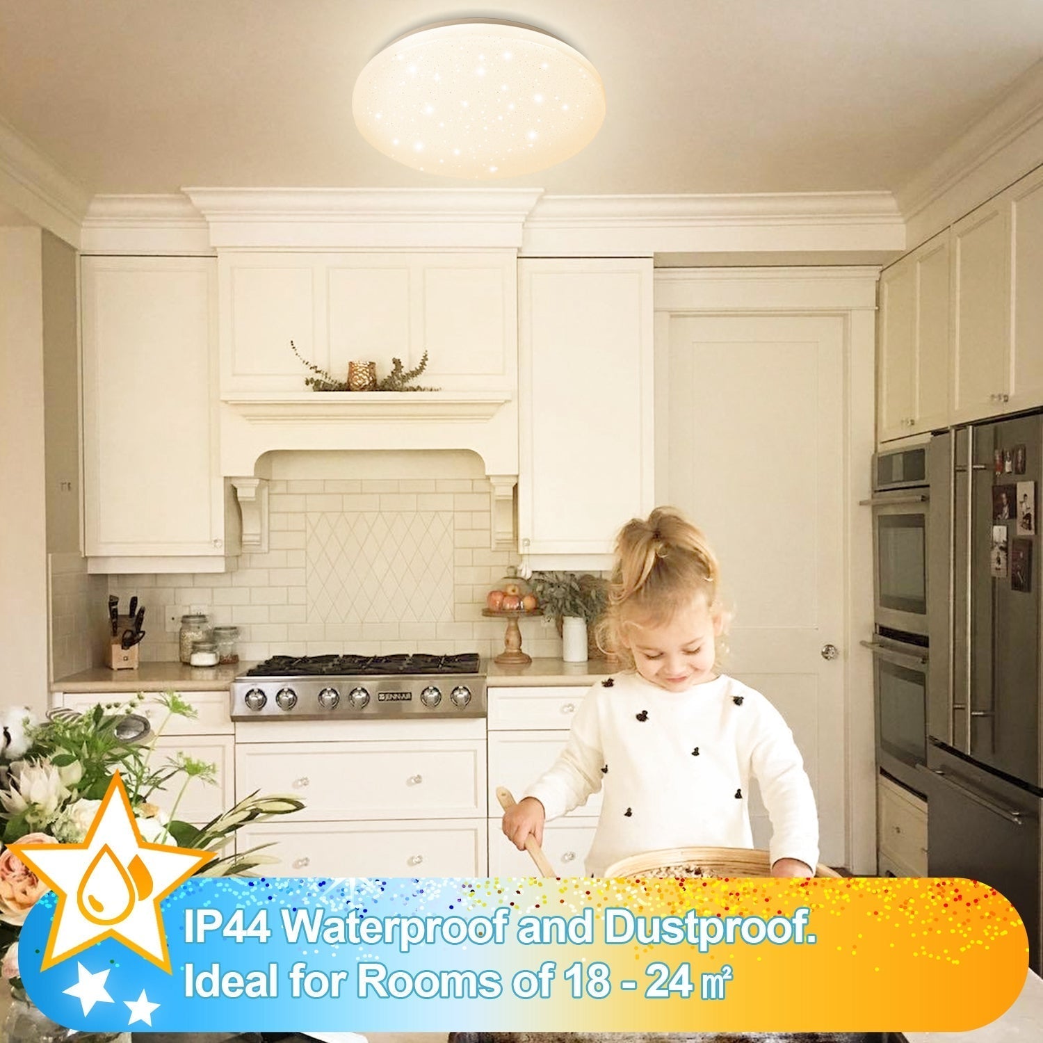 24W LED Ceiling Light dimmable with starry sky effect