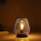 RusticMesh Table Lamp Set Industrial Style and Ambient Lighting