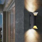 Elegant waterproof LED lamps with curved shape for the garden