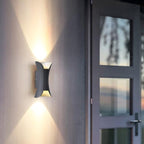 Elegant waterproof LED lamps with curved shape for the garden