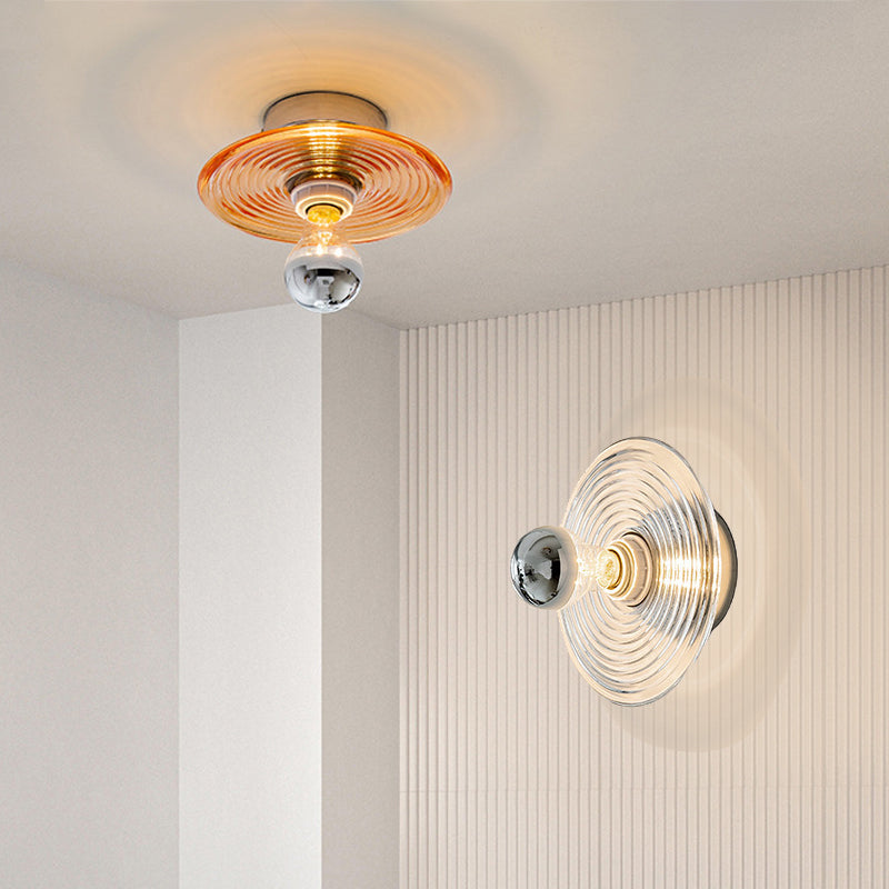 Modern Wave Ceiling Light – Elegant Glass Light for Living Room or Bedroom