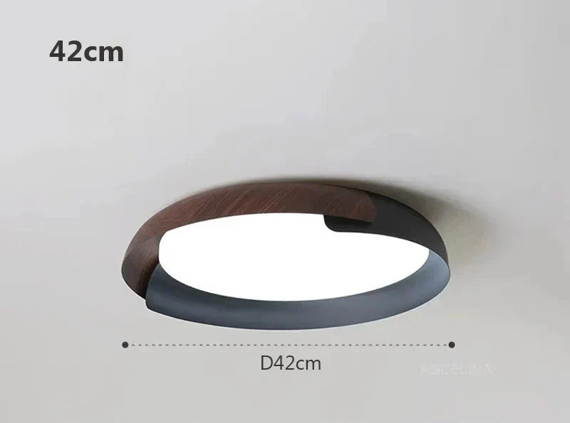 Modern ceiling light with wood look – Stylish LED lighting for the living room