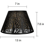 Medium lampshade, fabric lampshade for table lamp and floor lamp, 7x13x7.8 inches, naturally ventilated linen, handmade, spider (white)