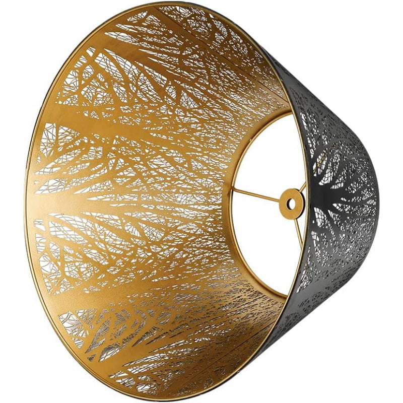 Medium lampshade, fabric lampshade for table lamp and floor lamp, 7x13x7.8 inches, naturally ventilated linen, handmade, spider (white)