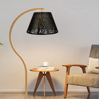 Medium lampshade, fabric lampshade for table lamp and floor lamp, 7x13x7.8 inches, naturally ventilated linen, handmade, spider (white)