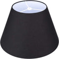 Medium lampshade, fabric lampshade for table lamp and floor lamp, 7x13x7.8 inches, naturally ventilated linen, handmade, spider (white)