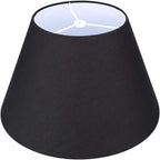 Medium lampshade, fabric lampshade for table lamp and floor lamp, 7x13x7.8 inches, naturally ventilated linen, handmade, spider (white)