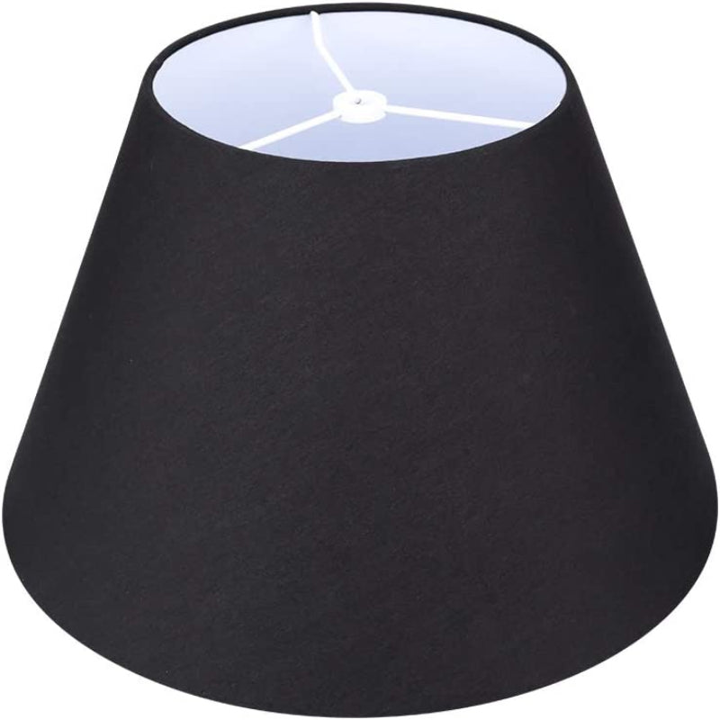 Medium lampshade, fabric lampshade for table lamp and floor lamp, 7x13x7.8 inches, naturally ventilated linen, handmade, spider (white)