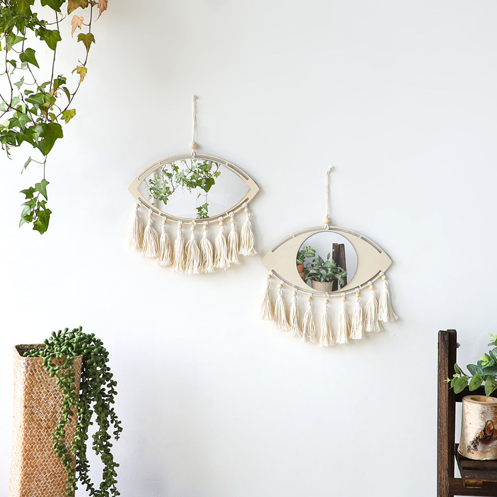 Madigas | Boho Macrame Eye Mirror Wall Decor