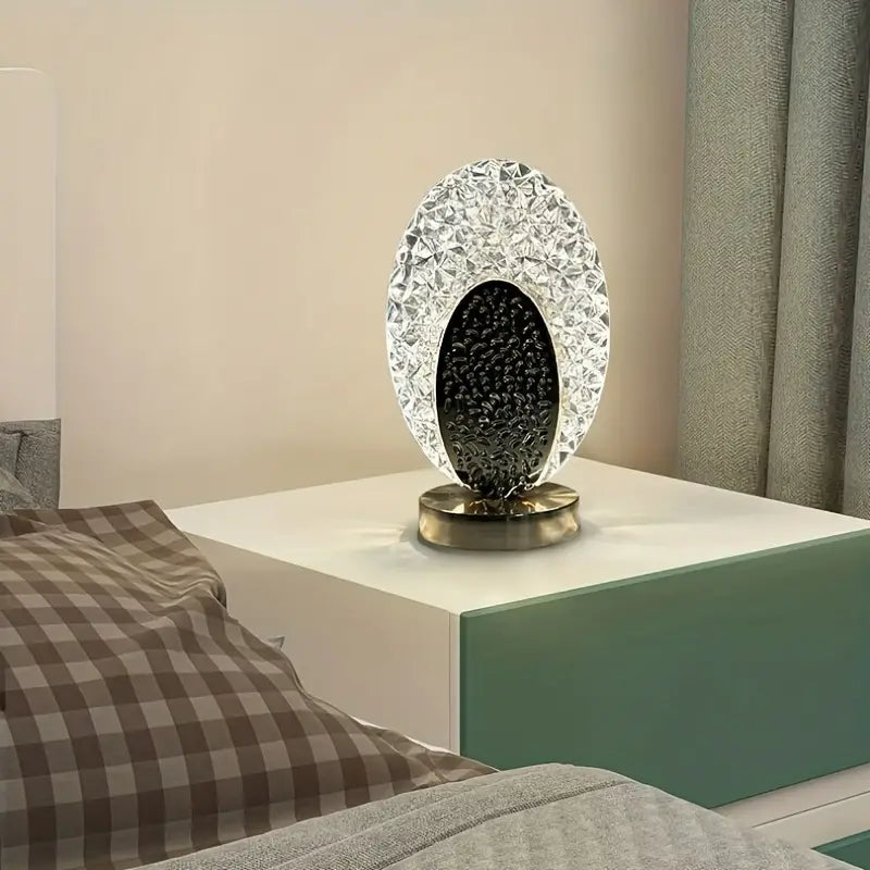 Modern & Luxurious Peacock Table Lamp - CrystalGlow