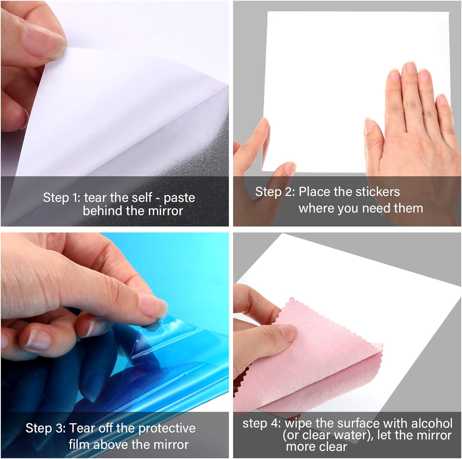 Madigas | Flexible Mirror Sheets | Shatterproof PET Wall Mirror | Peel & Stick Design | Lightweight & Safe
