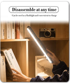Magnetic rechargeable touch lamp with long battery life