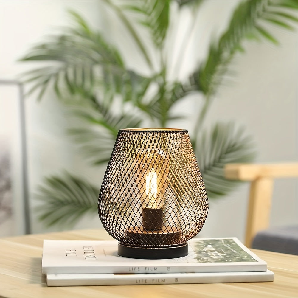 RusticMesh Table Lamp Set Industrial Style and Ambient Lighting