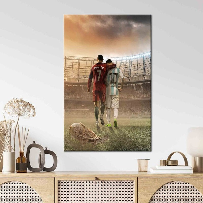 Messi Cristiano Ronaldo Printed Wall Decor | Madigas