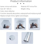 Madigas | Flexible Mirror Sheets | Shatterproof PET Wall Mirror | Peel & Stick Design | Lightweight & Safe