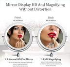 Madigas | LUMIVIEW – Rechargeable LED Magnifying Mirror with Touch Control