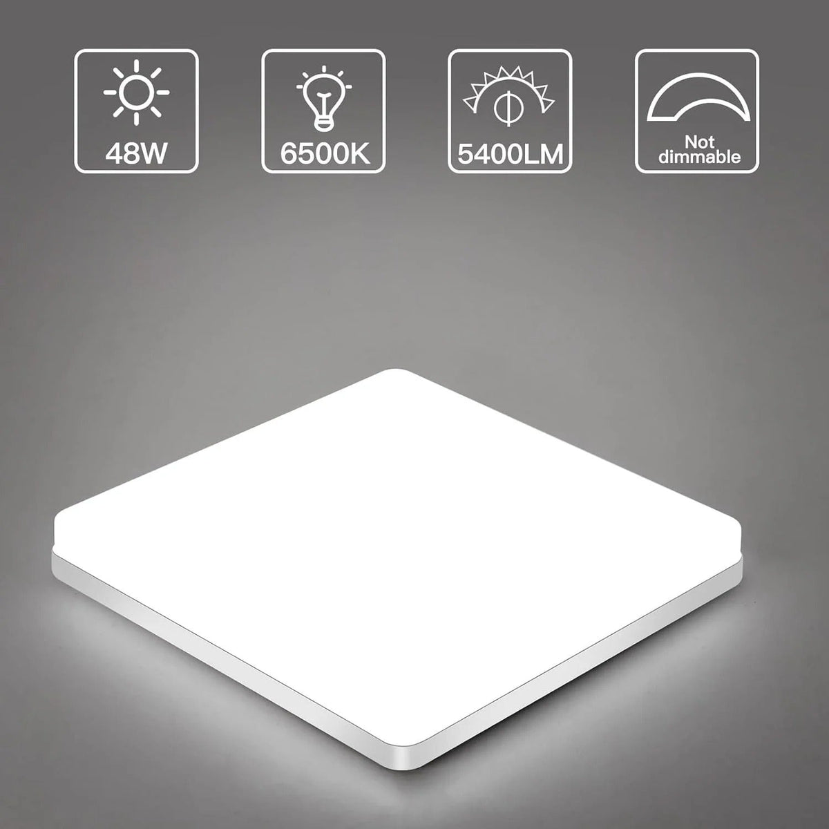 Square LED ceiling light – Even, Pleasant Light | SuitaMadigase for Living Room & Bathroom